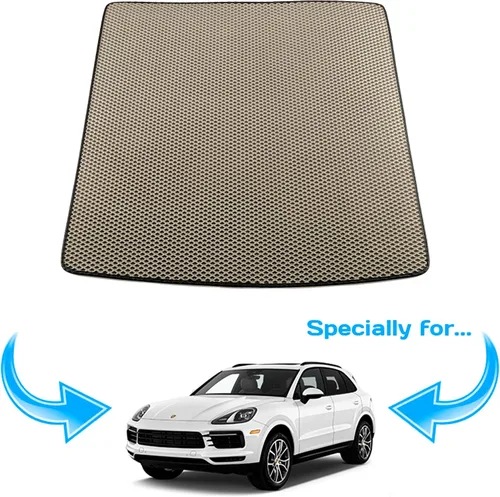 Miniatura 2 de Alfombrilla de maletero de carga personalizada para Porsche Cayenne Coupé 2018-2023 - Bandeja impermeable para maletero (beige)