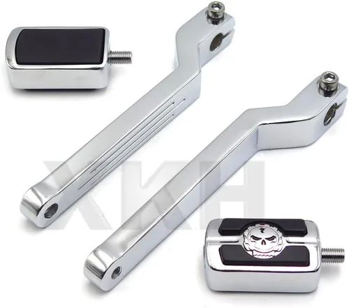 Miniatura 3 de XKH - Palanca de cambio de talón/dedo del pie con palanca de cambios con reposapiés de palanca de cambios compatibles con Harley Davidson
