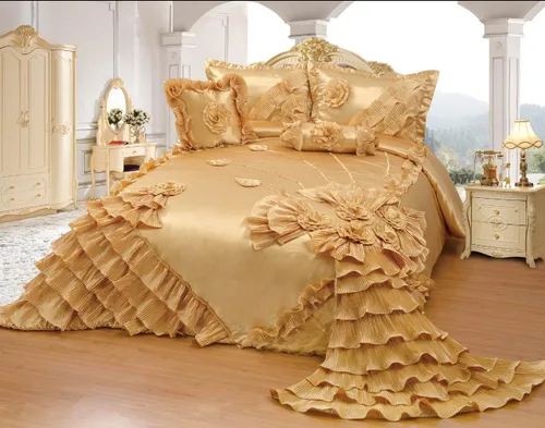 Miniatura 5 de OctoRose Royalty - Juego de cama de boda rojo brillante de gran tamaño, bonito juego de cama para tamaño Queen (102 x 110), juego de 5 piezas con 2