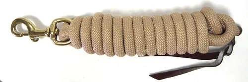 Miniatura 9 de Hamilton Cowboy - Cuerda trenzada de polietileno para entrenamiento de caballos con botón de cuero y broche de perno, 10 pies de largo por 5/8