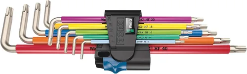 WERA 05022689001 3967/9 TX SXL Multicolor HF Inoxidable 1 L Juego de llaves con función de sujeción, Inoxidable, 9 Piezas