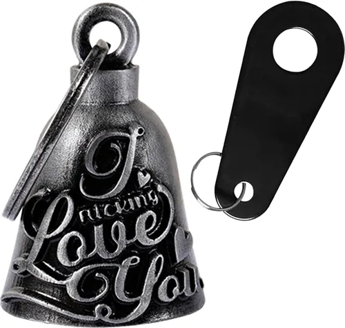 Miniatura 5 de Dream Apparel Campana de Motocicleta Ángel Guardián Aleja Gremlins, Campana de Motociclista para Hombres Mujeres Motociclistas, Regalo de Buena