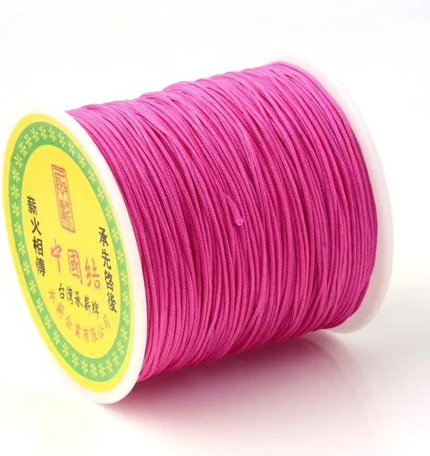Miniatura 13 de Cheriswelry 100 yardas/rollo de cuerda trenzada de nailon de 0.031 in, color azul cielo claro, cordón de nudo chino, cuerda de cuentas