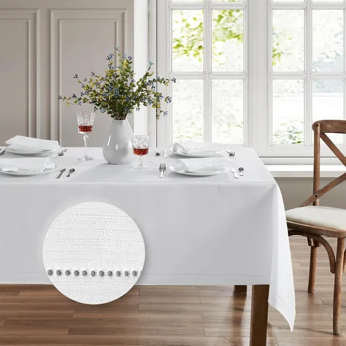 Miniatura 15 de Elrene Home Fashions Alison Mantel Individual de Tela con Diseño de Borde de Ojales Resistente a las Arrugas, Juego de 4, 13"x19", Arándano Rojo