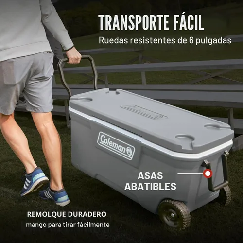 Miniatura 6 de Coleman Classic Series - Enfriador portátil aislado con ruedas, resistente a fugas, para exteriores, mantiene el hielo hasta 5 días, 100 cuartos