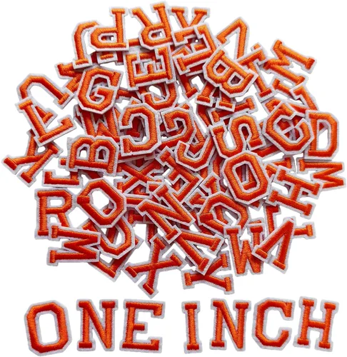 Miniatura 11 de Parches de letras para planchar de 1.3 pulgadas, 78 piezas, parches bordados del alfabeto A-Z para ropa, chaquetas, sombreros, mochilas, jeans