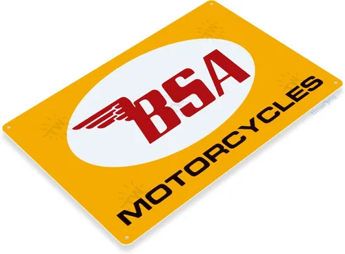Miniatura 2 de Tinworld Letrero de estaño: BSA Motorcycles Retro Garage Auto Shop Store Sign C259
