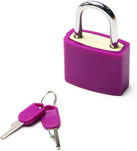 Miniatura 8 de Mini candado ABS con llave para equipaje, candado de maleta impermeable con llaves, candado azul de 0.89 pulgadas de ancho anti óxido