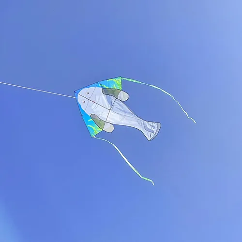 Miniatura 4 de In the Breeze Sea Life Fly-Hi Kite, cometa de una sola línea, tela Ripstop, línea y bolsa incluidas Manatí