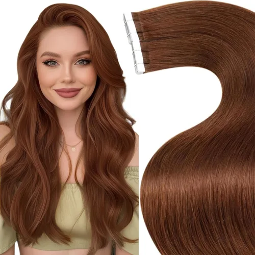 Miniatura 27 de LaaVoo - Extensiones de cabello humano Remy adhesivas con cinta invisible, cabello negro natural, extensiones de cabello para mujeres de color, 20