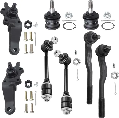 Miniatura 262 de Detroit Axle – Kit de suspensión delantera para Hyundai 2013-2018 Santa Fe 2 enlaces de barra de estabilizador 4 varillas de amarre interiores