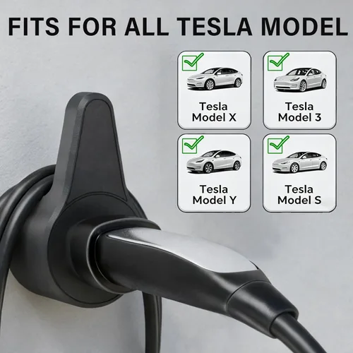 Miniatura 3 de Soporte de cargador de coche Tesla, adecuado para Tesla modelo 3/Y/S/X, soporte de montaje en pared, cargador eléctrico portátil para automóvil