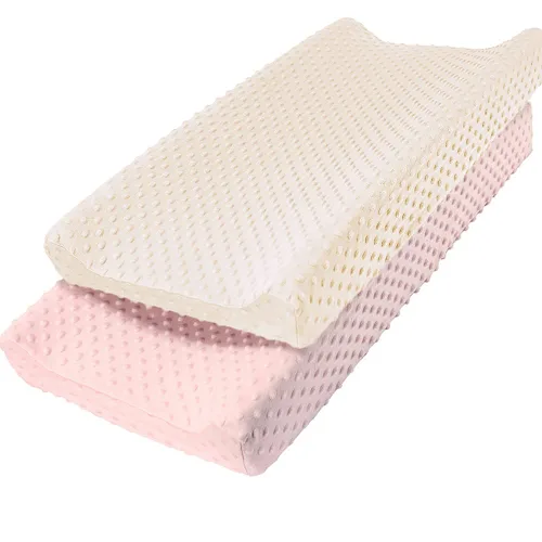 Miniatura 14 de Owlowla Funda para cambiador, sábanas suaves de punto minky para cambiador para bebé niño y niña (crema)