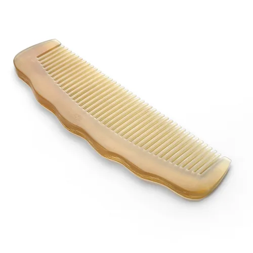 Miniatura 7 de Peine de cuerno de oveja natural antiestático 100% hecho a mano de primera calidad, peine de masaje profesional para desenredar (Mellowandfull)