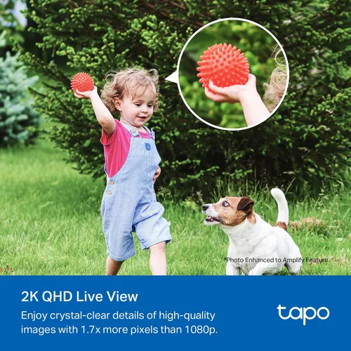 Miniatura 5 de TP-Link Tapo SolarCam 2K, cámara de batería para exteriores con base de panel solar, cámara inalámbrica, 2K QHD, FOV súper amplio de 150°, detección