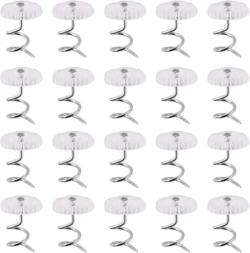 Miniatura 8 de Akstore 100 alfileres de falda de cama con cabezas transparentes para tapicería, fundas y faldas de cama, alfileres de falda de cama (100 unidades)
