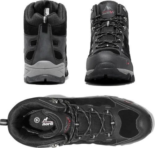 Miniatura 4 de NORTIV 8 Botas de senderismo impermeables para hombre, zapatos de montañismo para mochileros