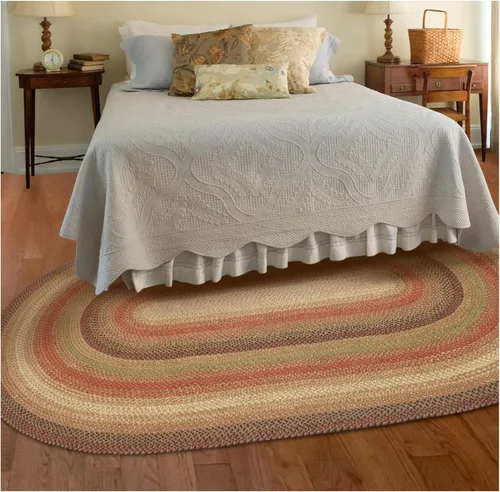Miniatura 126 de Homespice Alfombras de Área Ovaladas Trenzadas de Yute Denim Azul de 8x10 pies para Sala de Estar, Dormitorio y Comedor. Apto para Mascotas. Estilos