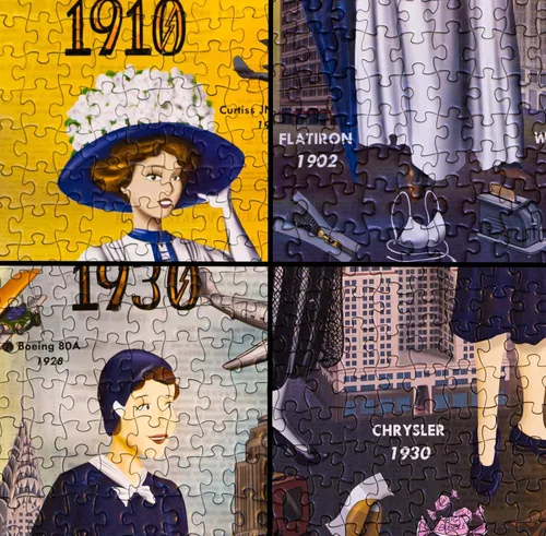 Miniatura 6 de Rompecabezas de 1000 piezas para adultos y familias - El siglo americano - Estilo, diseño e inventos desde principios de 1900 hasta la era