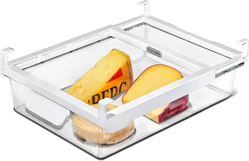 Cajón de almacenamiento debajo del estante del refrigerador OXO Good Grips de 14 pulgadas - para carnes delicadas, queso, productos y más