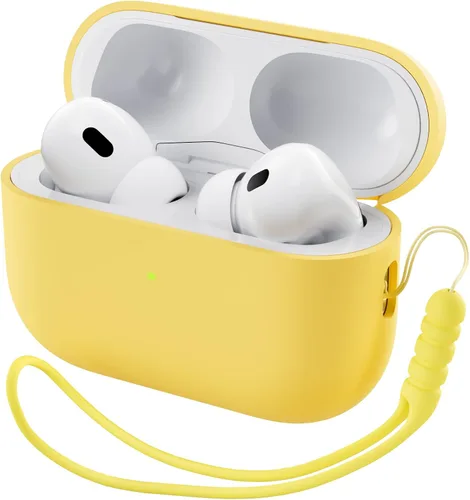 Miniatura 17 de ORNARTO Funda compatible con AirPods Pro 2 2022, silicona híbrida protectora completa para AirPods Pro de 2ª generación, cubierta frontal LED Azul