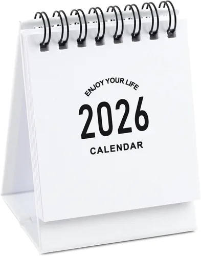 Mini calendario de escritorio 2026-2027 - enero de 2026 hasta junio de 2027, calendario de escritorio pequeño, mini calendario diario de 8.82 oz/m²,