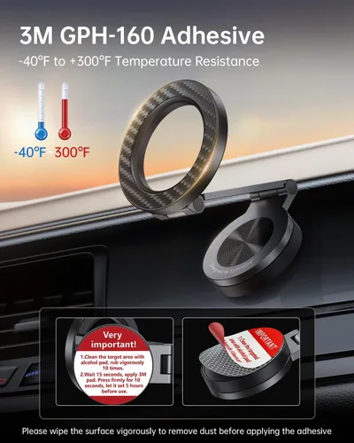 Miniatura 8 de SYNCWIRE Soporte magnético para teléfono MagSafe con rotación de 360° para automóvil, brazo de metal ajustable, soporte de teléfono magnético