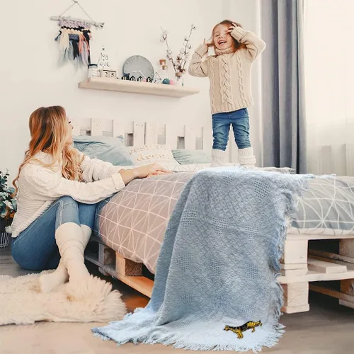 Miniatura 5 de Fastasticdeals Ropa de cama de bebé, mantas para niños y niñas, pastor alemán de algodón