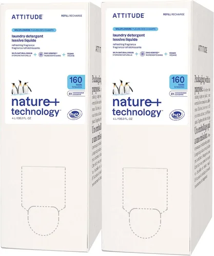 Miniatura 12 de ATTITUDE Repuesto de detergente líquido para ropa, verificado por EWG, compatible con HE, a base de plantas y vegano, jabón natural para lavandería
