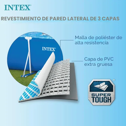 Miniatura 6 de Intex alberca para bebé, con marco rectangular 28270E (86 x 59 x 23 pulgadas)