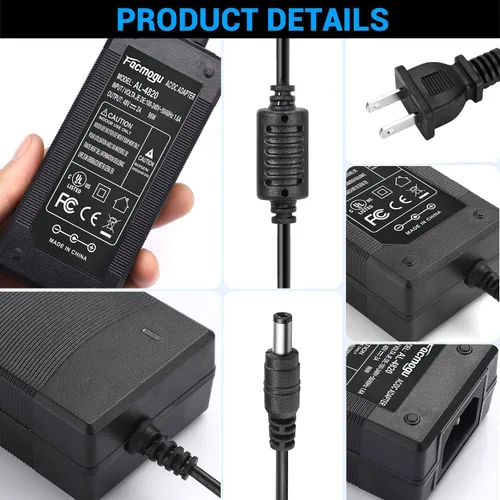 Miniatura 2 de Facmogu DC 19V 3.42A Fuente de alimentación, transformadores 100-240V AC a DC 19Volt de 65 vatios, adaptador de corriente convertidor con enchufe DC