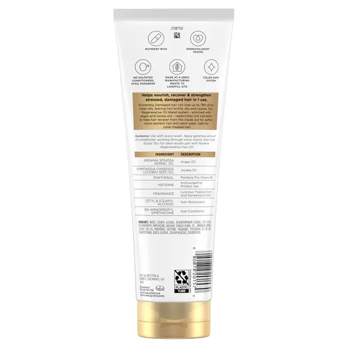 Miniatura 9 de Acondicionador Pantene Pro-V Milagros, Aceite Regenerativo de Mezcla de Aceites para Cuidado de Daño Extremo 1 Minuto Milagro, Hidrata, Suaviza