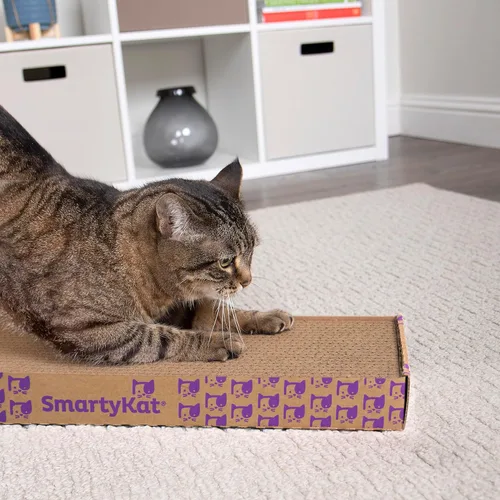 Miniatura 2 de SmartyKat Super Scratcher Rascador Ondulado para Gatos y Almohadilla para Arañar para Gatos, Infundido con Hierba Gatera, Rascadores para Gatos