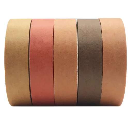 EnYan - Juego de 5 rollos de cinta washi adhesiva decorativa japonesa de 10 mm de ancho, cinta de enmascarar de color sólido para planificador de