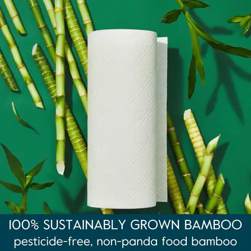 Miniatura 5 de Grove Co. Toallas de papel de bambú, sin árboles y toallas de papel de cocina sostenibles, fuertes y absorbentes, con hojas seleccionadas