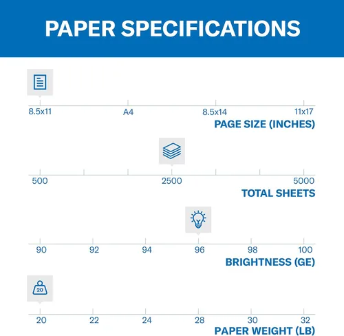 Miniatura 25 de Hammermill Fore Papel para impresora, papel para copias multiusos de 20 lb, 8.5 x 14 - 1 resma (500 hojas) - blancura 96, fabricado en Estados