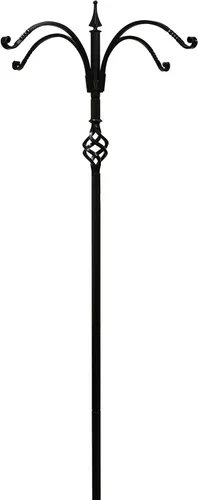 Kettle Moraine Juego de poste decorativo para comederos de pájaros de 4 brazos con enchufe de tierra Twister