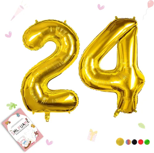 Miniatura 46 de Globos de números de 40 pulgadas del 0 al 9 dorados grandes del número 0, globos digitales para suministros de decoración de celebración de fiesta