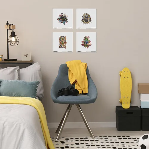 Miniatura 7 de Trends International Gallery Pops Minecraft: Legends - Arte de pared con texto en inglés "Raise Your Banner", versión sin marco, 12 x 12 pulgadas