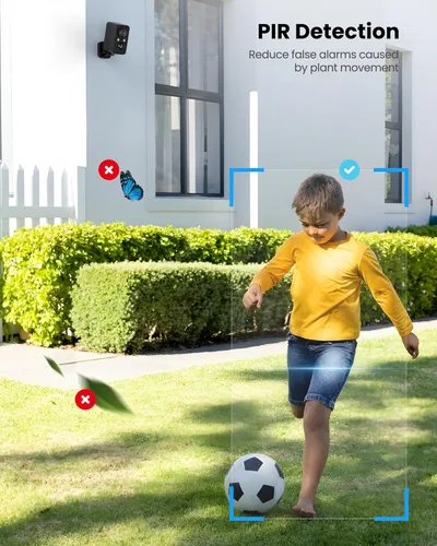 Miniatura 7 de Cámaras de seguridad BECAMSO inalámbricas para exteriores con batería: cámara horizontal de 180° para seguridad del hogar, batería, cámara