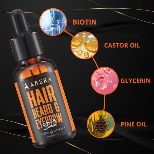 Miniatura 2 de Abera Suero para el crecimiento del cabello para la pérdida del cabello, tratamiento natural para el crecimiento del cabello y la barba con biotina
