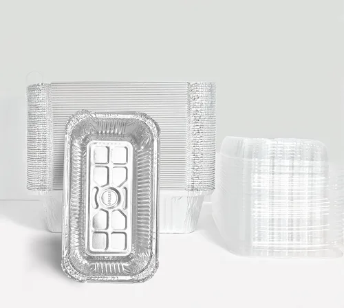 Miniatura 3 de Moldes de pan desechables de papel de aluminio Sartenes para pan de 1.5 libras con tapas Paquete de 50 Cajas de postre – Perfecto