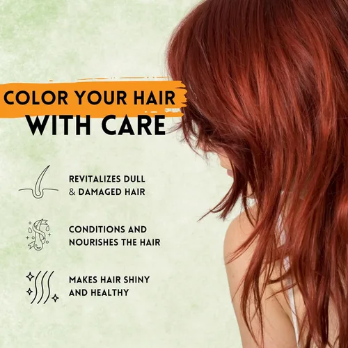 Miniatura 3 de ANCIENT VEDA Henna - Tinte para el cabello, henna instantánea con cepillo aplicador y guantes, color orgánico para nutrición, sin peróxido