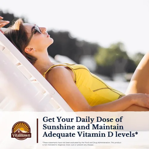 Miniatura 5 de Vitalitown Vitamina D3 125 mcg (5000 UI) de alta potencia para apoyo a la salud ósea, dientes, corazón e inmunológico, a base de aceite de oliva