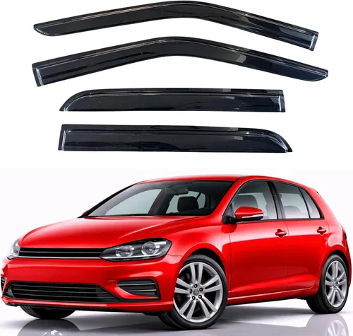 Miniatura 349 de KPY Visor de ventana compatible con Hyundai Tucson 2021-2025, 4 piezas de deflector de ventilación para ventana lateral, estilo Mugen, protector