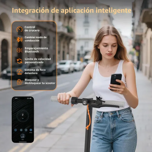 Miniatura 7 de NAVIC Electric Scooter with Dual Suspension, 8.5”/10" Tires, 350W/500W Motor, 19/22 Mph, Max 22/25/27/49Miles Range, Foldable E Scooter for Adults