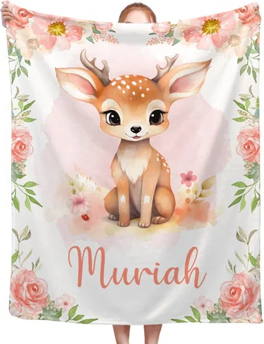 Miniatura 11 de Manta personalizada para bebé, manta de gato con nombre, manta personalizada de franela suave para bebés, regalo de cumpleaños, 30 x 40 pulgadas