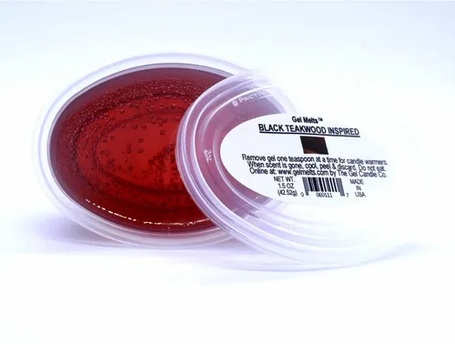 Miniatura 4 de Paquete de 3 Gel Melts de larga duración inspirado en madera de teca negra para calentadores y quemadores, despega una pieza, derrite y disfruta