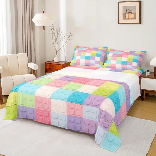 Miniatura 42 de Feelyou Juego de sábanas para niños con diseño de aguacate, ropa de cama bonita con frutas para niños y niñas, 1 sábana encimera y 1 sábana bajera