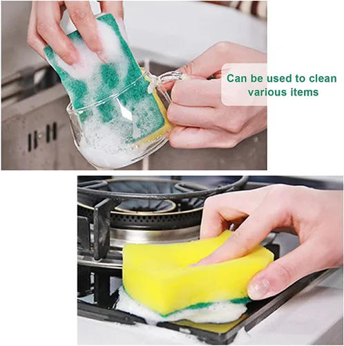 Miniatura 6 de Esponjas de limpieza de cocina, esponjas de limpieza a granel, esponjas para lavar platos que no rayan, almohadilla para fregar, esponja para platos